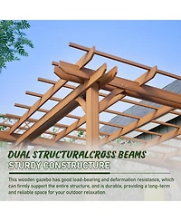 Streamdale Furniture 12x10 Wood Pergola - Garden Patio Deck