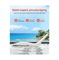 Slickblue Set of 2 In-Pool Lounge Chairs Chaise Loungers for Sun Shelf and Pool Relaxation