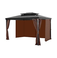Slickblue Outdoor Gazebo Curtain Panels Waterproof for Patio and Backyard Privacy