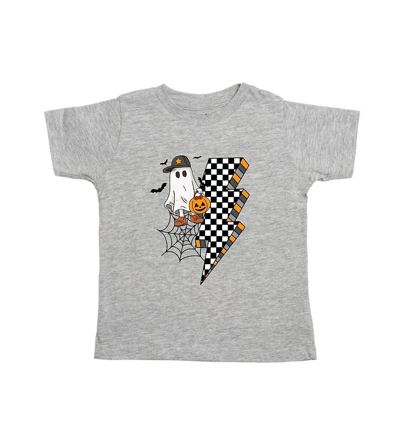 Sweet Wink Baby Boys Checker Ghost Halloween Short Sleeve T-Shirt
