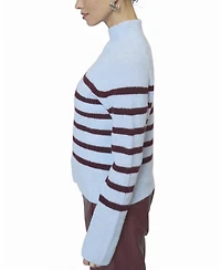 Central Park West Women's Marley Striped Funnel Neck