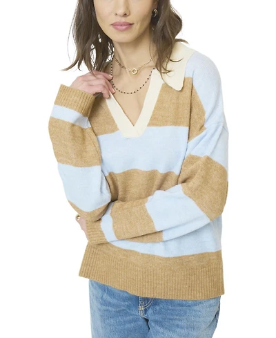 Central Park West Women's Marley Striped Rugby Sweater