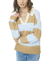 Central Park West Women's Marley Striped Rugby Sweater