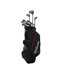 Wilson Deep Red Tour Right Hand Mens Carry Complete Golf Set - Long / Regular / Black