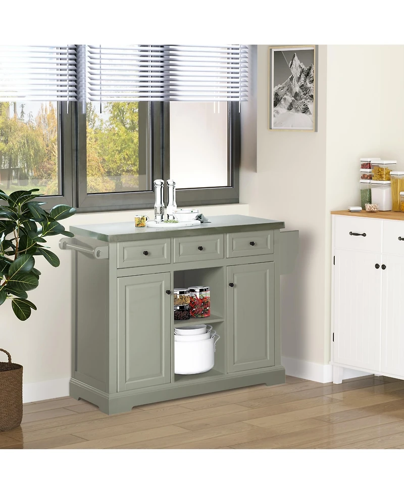 Slickblue Durable Kitchen Storage Cabinet with Doors and Shelves for Pantry Organization