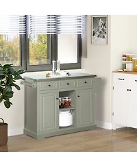 Slickblue Durable Kitchen Storage Cabinet with Doors and Shelves for Pantry Organization