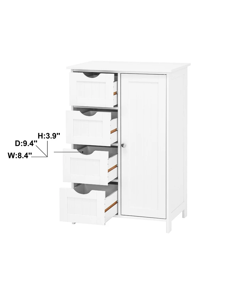 Casainc Bathroom Floor Cabinet with Adjustable Shelf and Drawers