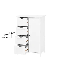 Casainc Bathroom Floor Cabinet with Adjustable Shelf and Drawers