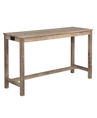 Casainc 4 Piece Bar Table Set with Power Outlet and 3 Padded Stools for Dining or Living Room