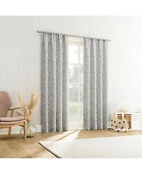 No. 918 Kacey Woven Jacquard Leaf Semi-Sheer Rod Pocket Curtain Panel