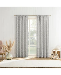 No. 918 Kacey Woven Jacquard Leaf Semi-Sheer Rod Pocket Curtain Panel