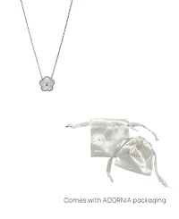 Adornia Tarnish Resistant Silver Five-Leaf Clover Pendant Necklace