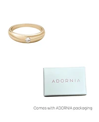 Adornia Gold Cubic Zirconia Chubby Band Ring