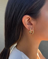 Adornia Gold Hoop Earrings Set