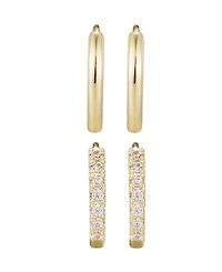 Adornia Gold Cubic Zirconia Earring Set