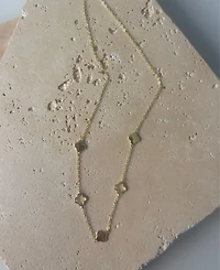 Adornia Gold Clover Station Necklace