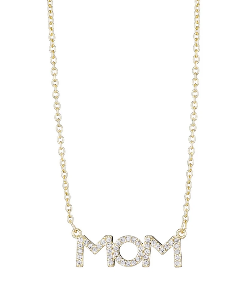 Adornia Gold Cubic Zirconia Mom Necklace