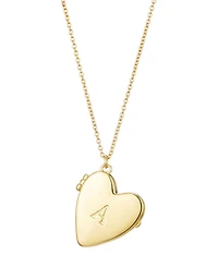 Adornia Gold Initial Heart Locket Necklace