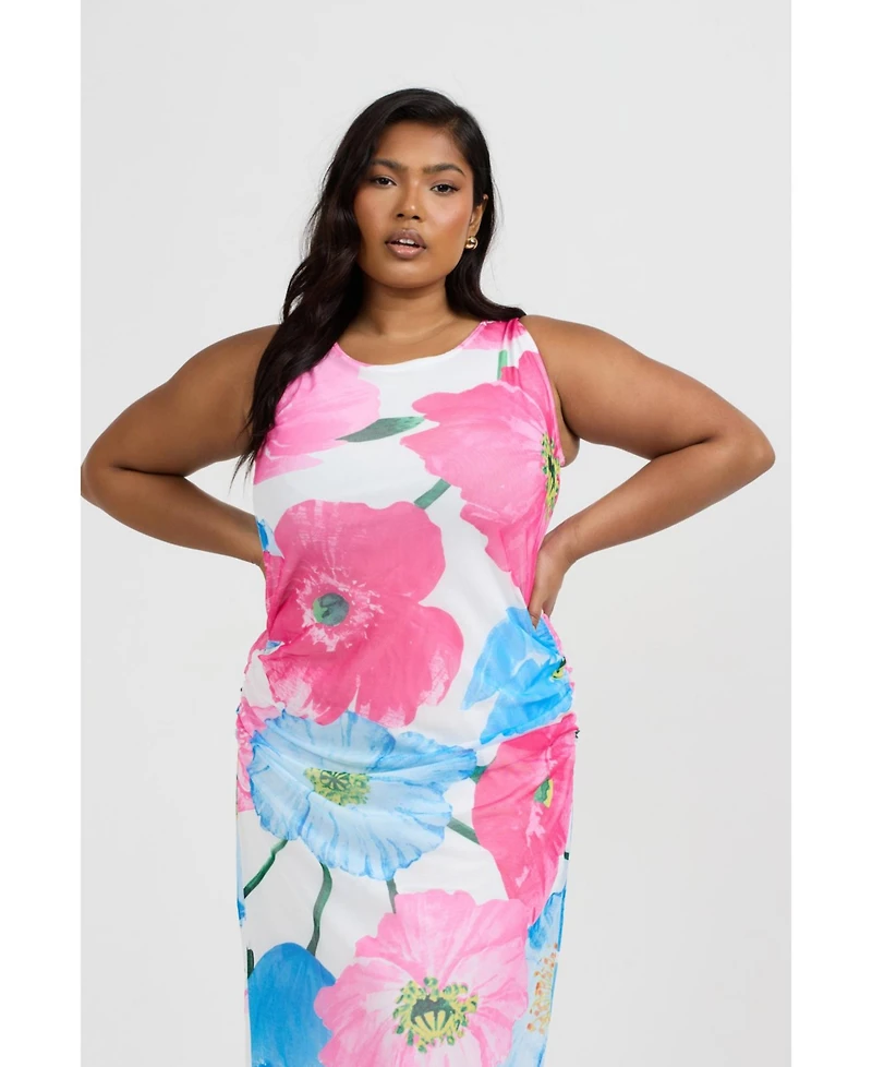 Fashion-szn Curve Women's Mesh Maxi Dress