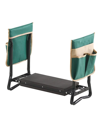 Slickblue Garden Kneeler and Seat Folding Stool with 8" Eva Pad for Comfortable Gardening