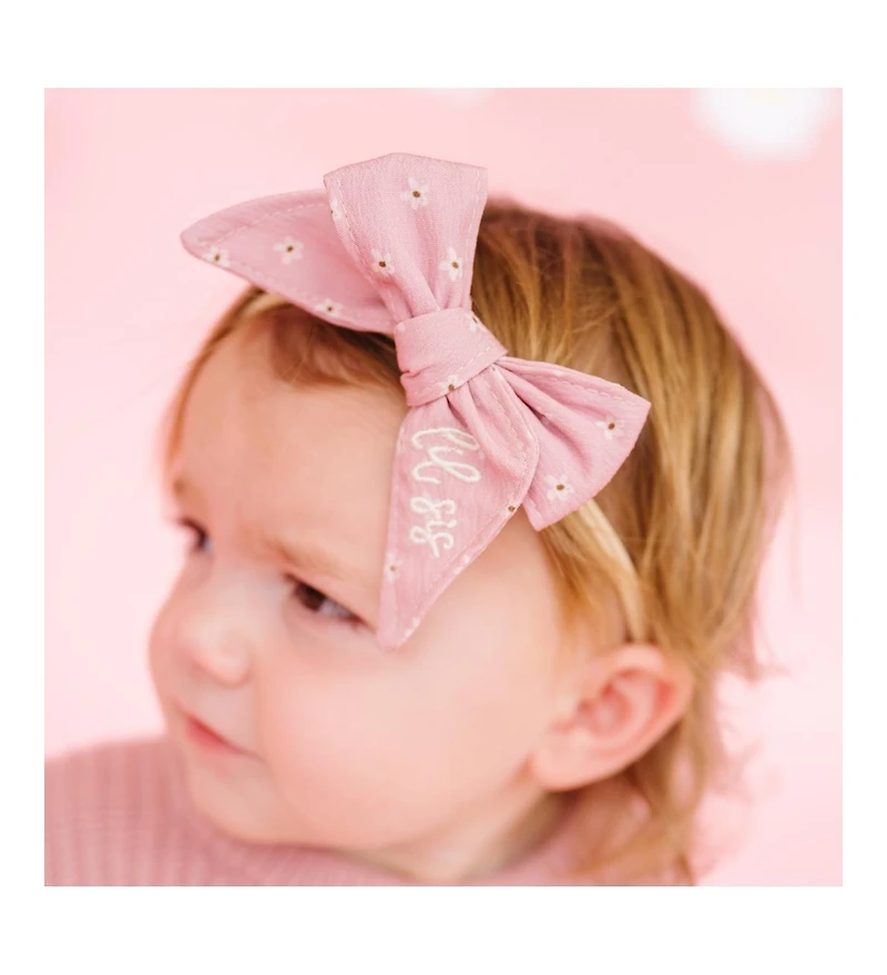 Sweet Wink Baby Girl's Lil Sis Bow Baby Headband