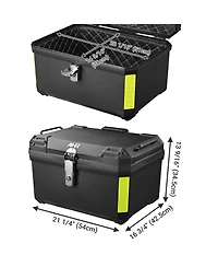 Yescom Ahr 65L Universal Motorcycle Tour Tail Box Scooter Trunk Storage Security Lock