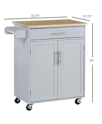 Slickblue Durable Wooden Kitchen Storage Cabinet with Adjustable Shelves for Dining Room and Pantry