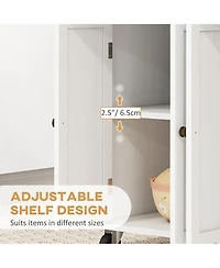Slickblue Spacious Kitchen Storage Cabinet with Doors and Shelves for Pantry and Dining Essentials