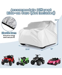 Kids Car Cover for Power Ride-On Toy Car with Storage Bag(Only Cover)