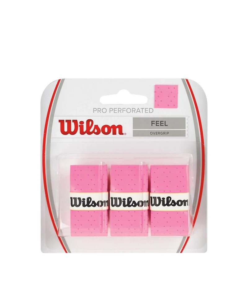 Wilson Pro Perforated Pink 3-Pack Overgrip - Pink