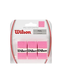 Wilson Pro Perforated Pink 3-Pack Overgrip - Pink