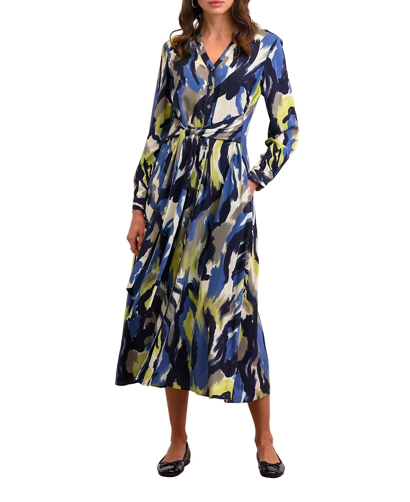 Celtic & Co. Women's Tie Front Midi Dress