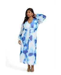 Fashion-szn Curve Plus Mix Print Maxi Dress