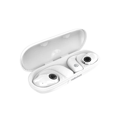RadioShack Live Sound Wireless Earbuds, Bluetooth 5.3, Enhanced Bass, 8H Playtime, white 3304398