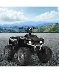 12V Kids Ride-On Atv with Led Lights & Treaded Tires