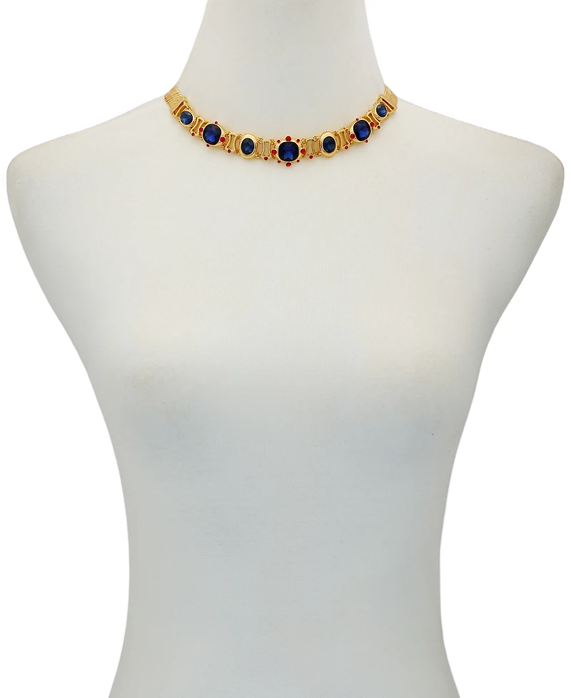 Guess Glass Stone Gold-Tone Necklace