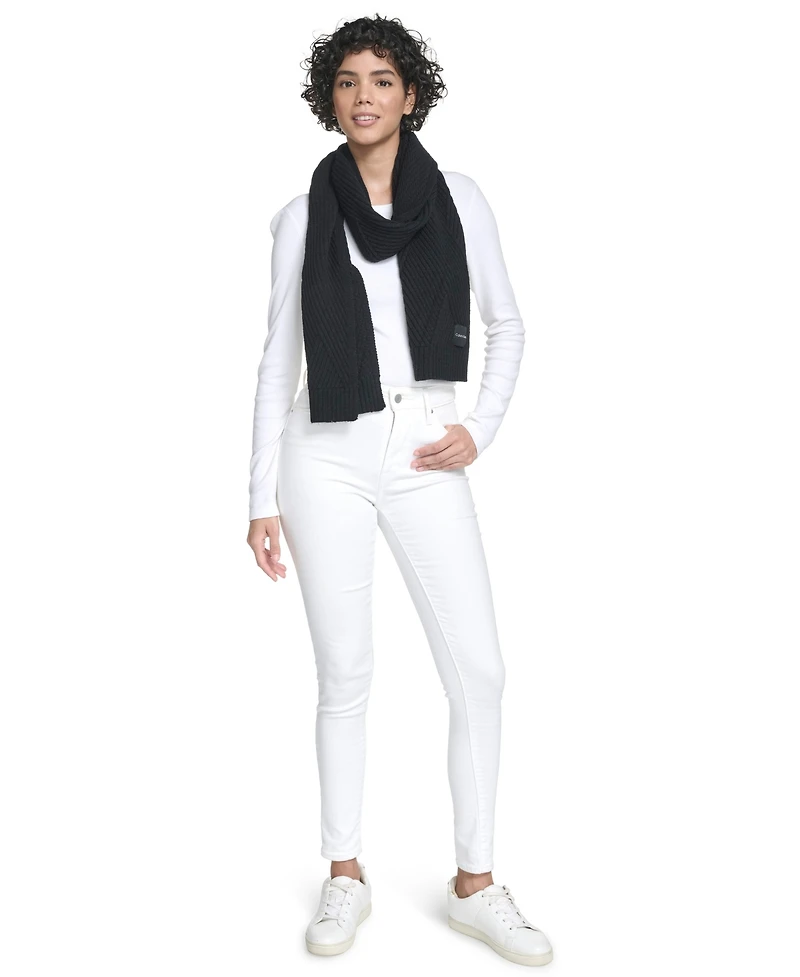 Calvin Klein Modern Bias Rib Scarf