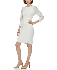 Calvin Klein Women's Bling Sleeve Sheath Dress