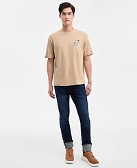 Guess Men's Embroidered Paisley Logo T-Shirt