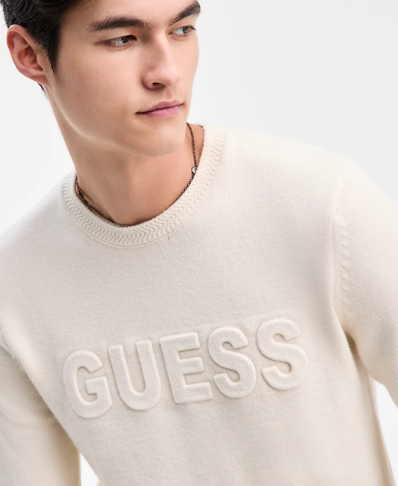 Guess Men's 3D Logo Crewneck Sweater