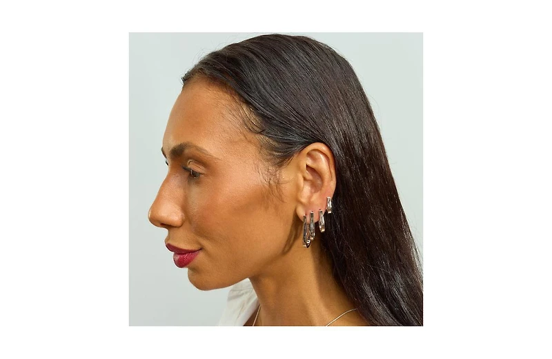 Lucy Quartermaine Petal Hoops Small in Gold Vermeil