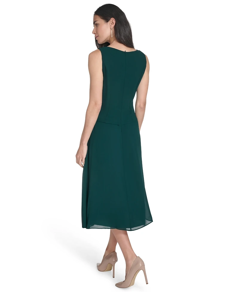 Jessica Howard Petite Lace Jacket & Chiffon Midi Dress Set