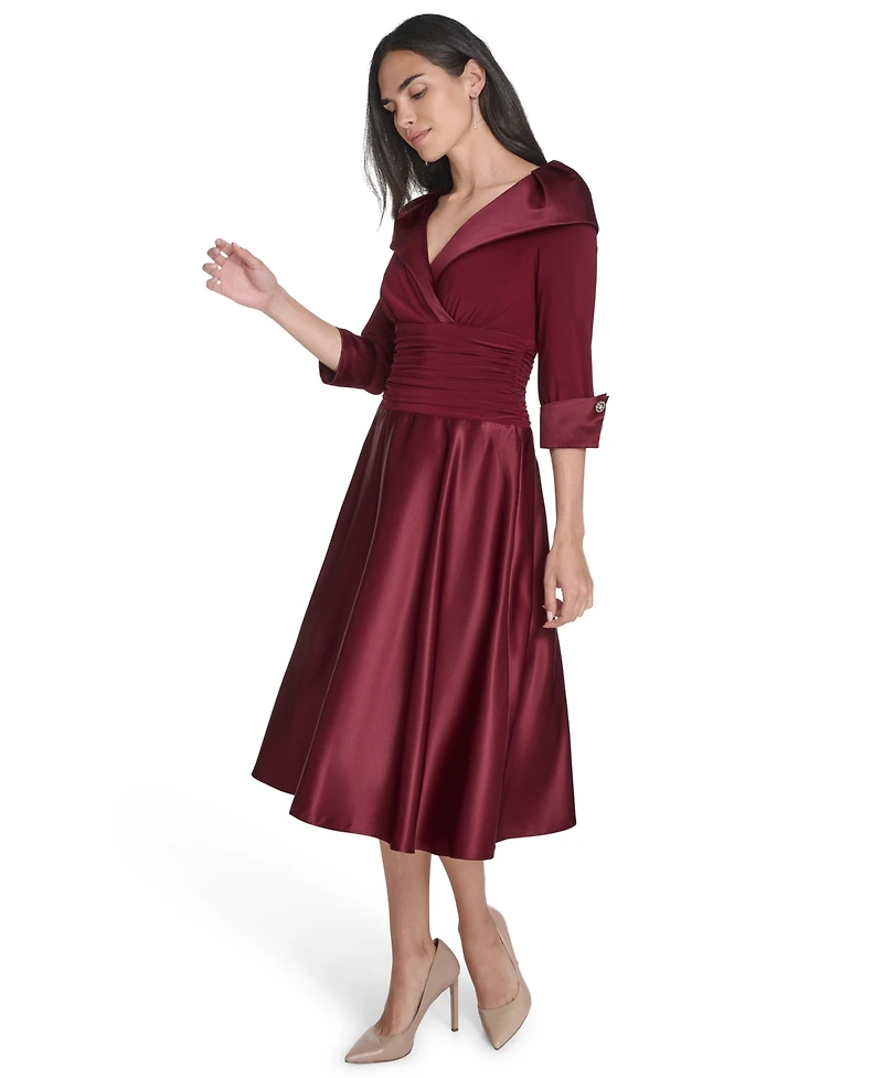 Jessica Howard Petite Rhinestone 3/4-Sleeve Dress