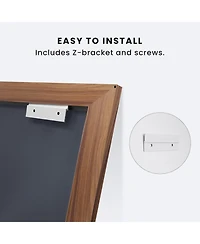 Amorho Bathroom Mirror, 48" x 36" Inch Thick Metal Framed Wall Mirrors for Over Sink, Bedroom, Living Room, Entryway