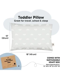 1pk Toddler Pillow, Soft Organic Cotton Pillows for Sleeping, 13X18 Kids Pillow