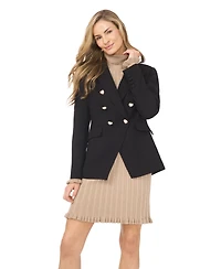 CeCe Women's Double-Breasted Button-Up Blazer