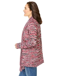 Woman Within Plus Multi Marled Cardigan