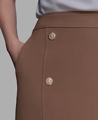 Karl Lagerfeld Paris Women's Button Detail Skirt