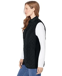 Woman Within Plus Zip-Front Quilted Vest