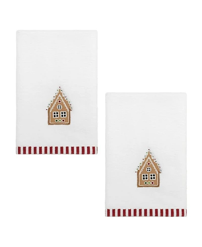 Avanti Gingerbread Man Cotton 2-Pc. Fingertip Towel Set, 18" x 11"
